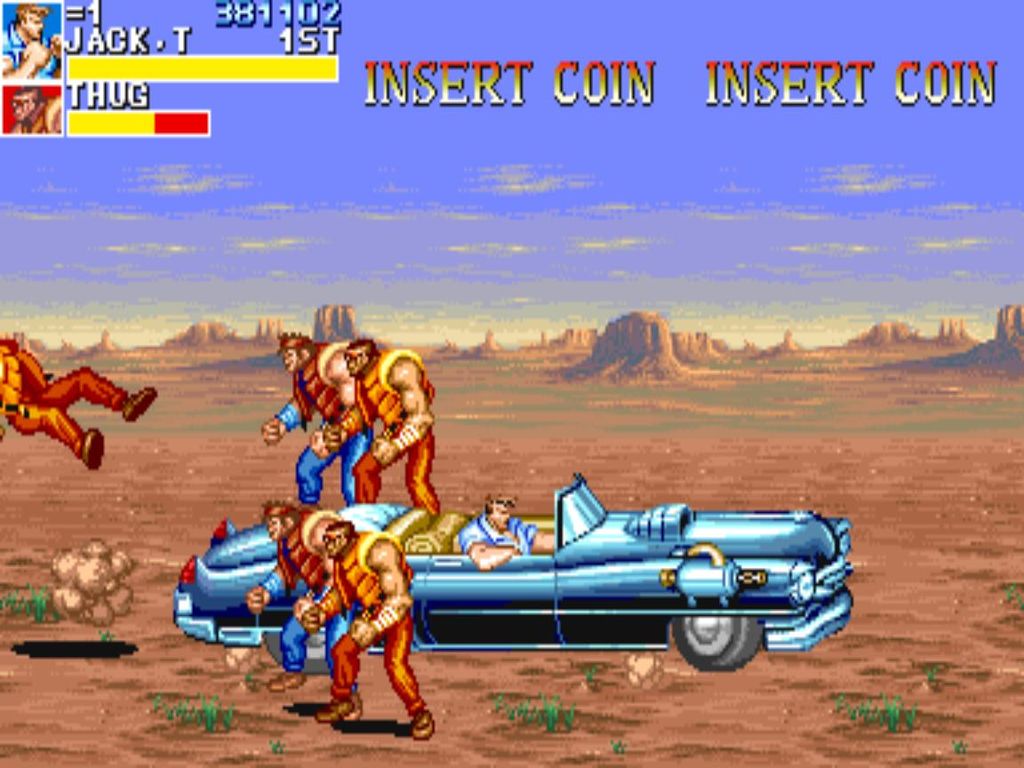 capcom cadillacs and dinosaurs game over